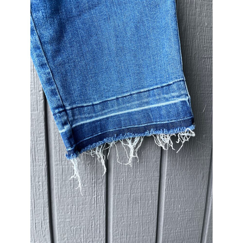 Judy Blue Wide Leg Cropped Jeans Raw Hem High Rise Super Soft Comfortable Sz 26 - Picture 6 of 9